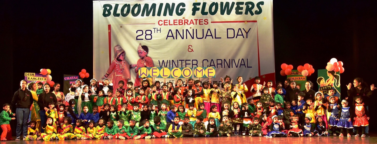 Children of Blooming Flowers on stage at the 28th Annual Day and Winter Carnival